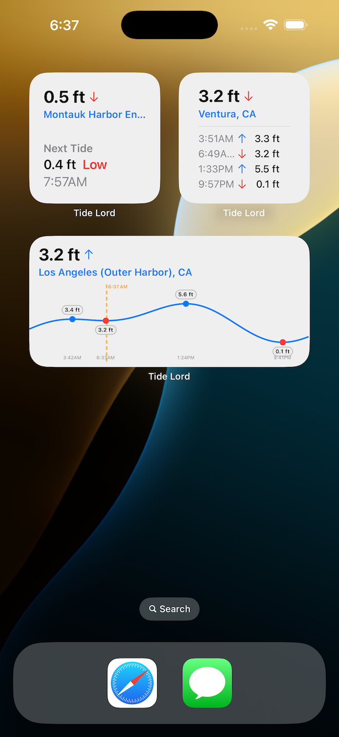 Home Screen Widgets - Beautiful tide widgets